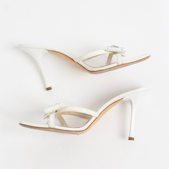 SOLD — Dior White and Cream Bow Heels - Picture 5 of 10